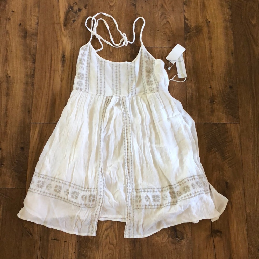 White linen dress